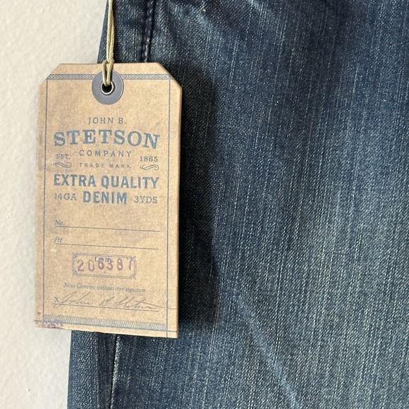 NWT Stetson 541 Denim Jeans Dk Wash Blue Womens Stovepipe Straight Leg Sz 14 *R* - Picture 4 of 16